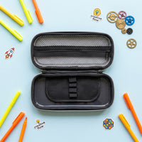 kids space pencil case transparent front storage pouch