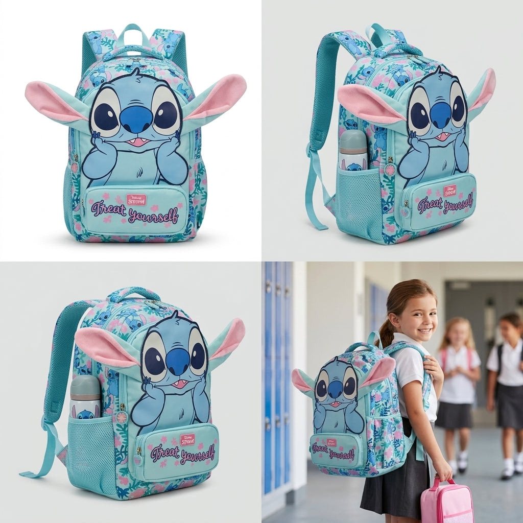 kids school backpack 25L cute cartoon bag with compartments for girls