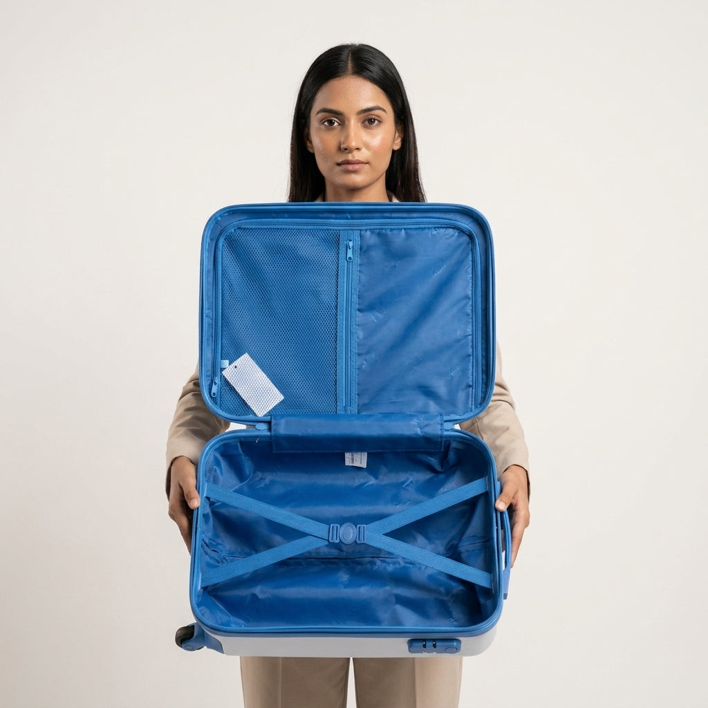 Hard shell kids spinner suitcase with combination lock and corner guards