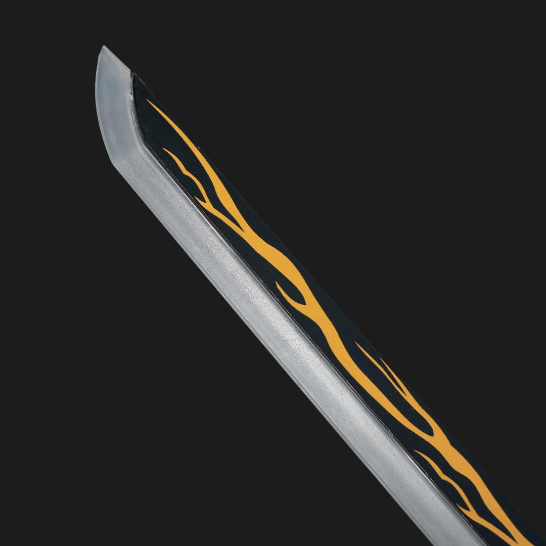 Light-up anime katana sword with realistic lightning glow