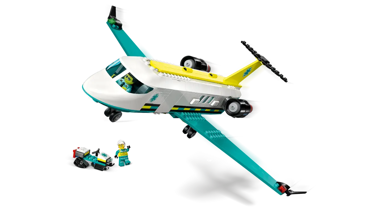 LEGO City emergency rescue aircraft building set