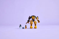 Lego Arin’s Spinjitzu Mech action figure with spinning battle function and golden weapons