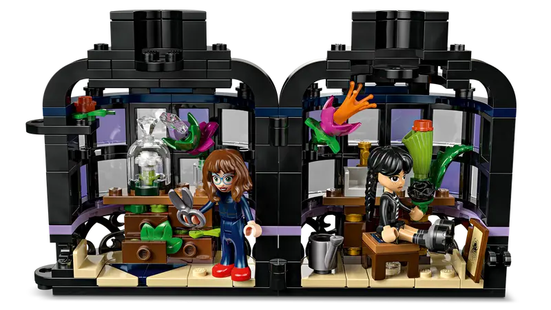 LEGO Black Dahlia Flower – 358-Piece Creative Building Set for Ages 9+ | Elegant Gothic Botanical Display with Minifigures