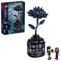 LEGO Black Dahlia Flower – 358-Piece Creative Building Set for Ages 9+ | Elegant Gothic Botanical Display with Minifigures