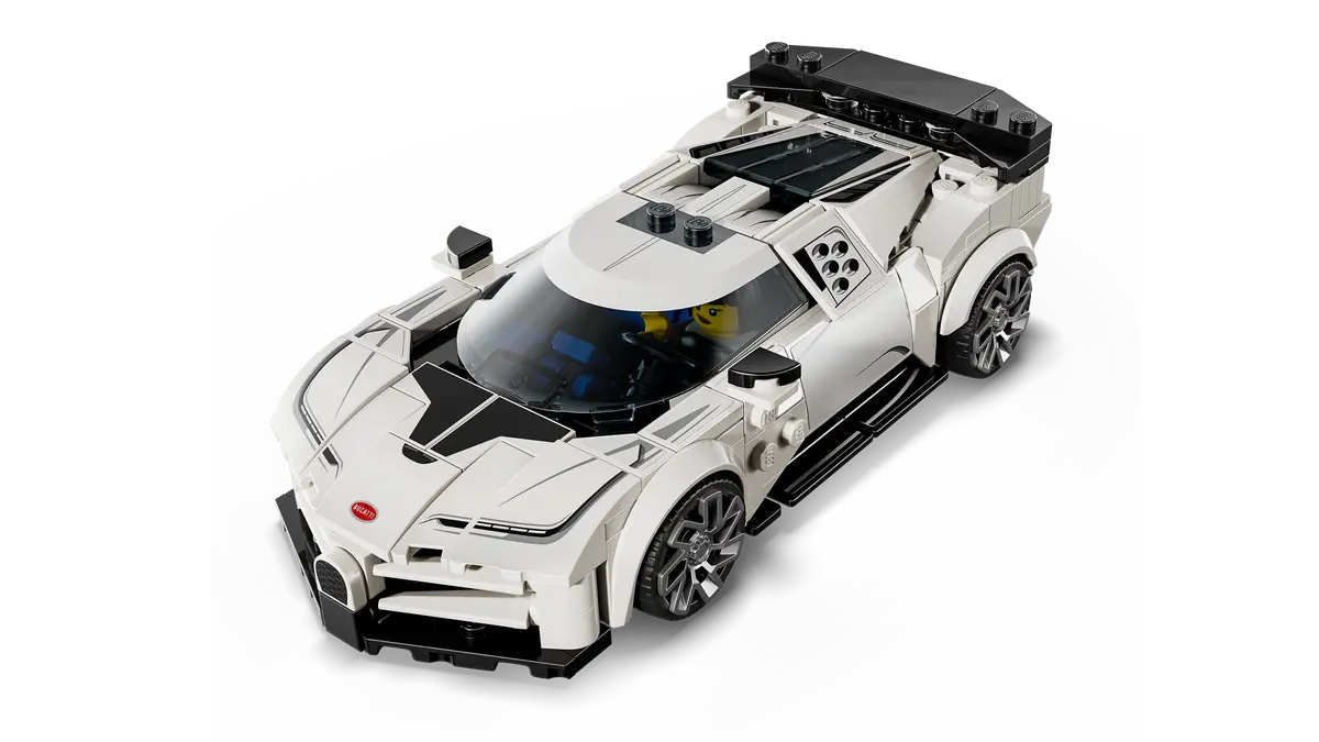Front view of LEGO Bugatti Centodieci model car