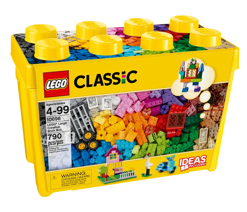 LEGO Classic Large Creative Brick Box with 790 colorful pieces for kids age 4 and up
