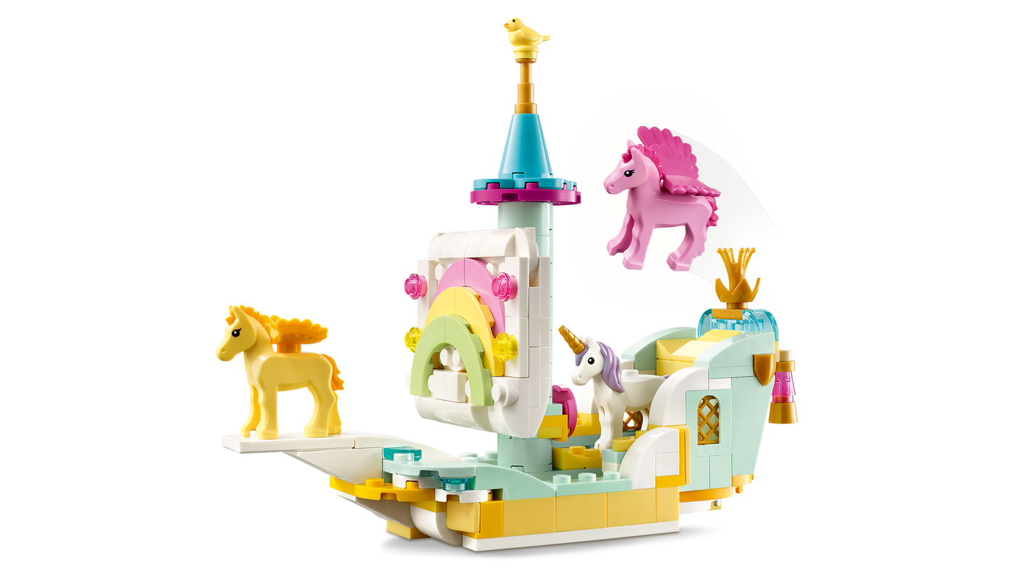LEGO Creator Unicorn Castle with magical unicorn figures and towers