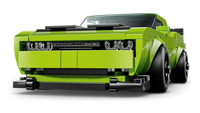 back Side view of LEGO Dodge Challenger SRT Hellcat sports car