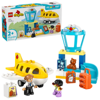 LEGO DUPLO First Time at the Airport – 23-Piece Airplane Building Toy for Toddlers Ages 2+ | Early Learning Travel Playset