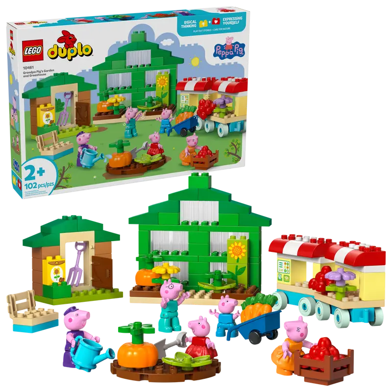 LEGO DUPLO Peppa Pig Grandpa Pig’s Garden and Greenhouse set