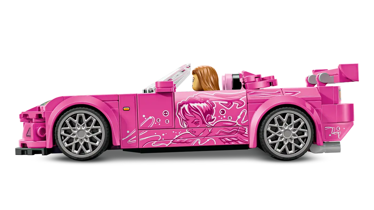 Side view of LEGO Fast and Furious Honda S2000 car