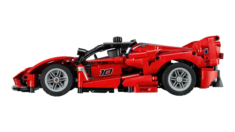 LEGO Technic Ferrari FXX K side view showcasing details