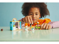 LEGO Friends donut café with table, chairs, and counter