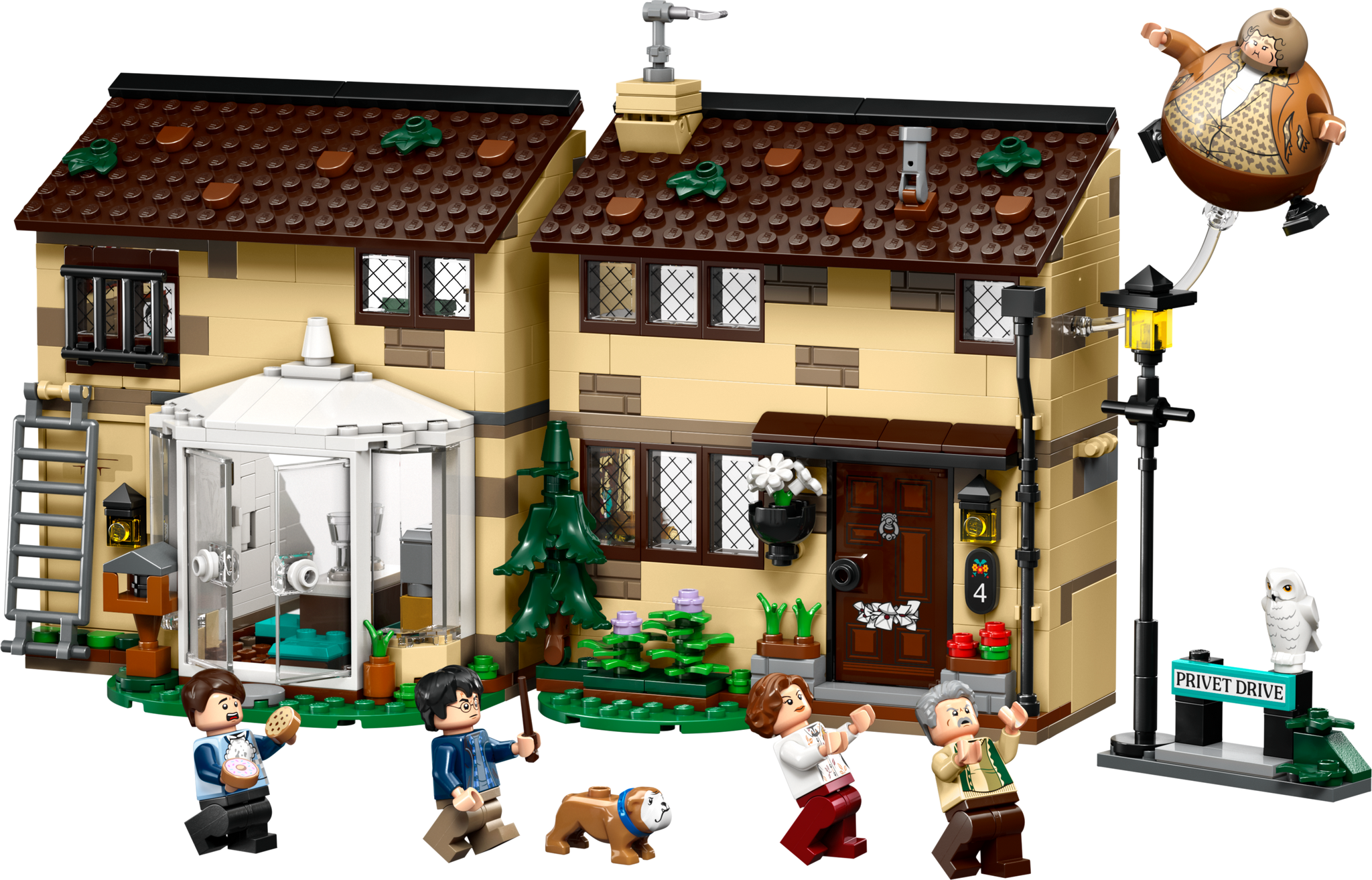 LEGO Privet Drive house set with Harry Potter and Ron’s flying car