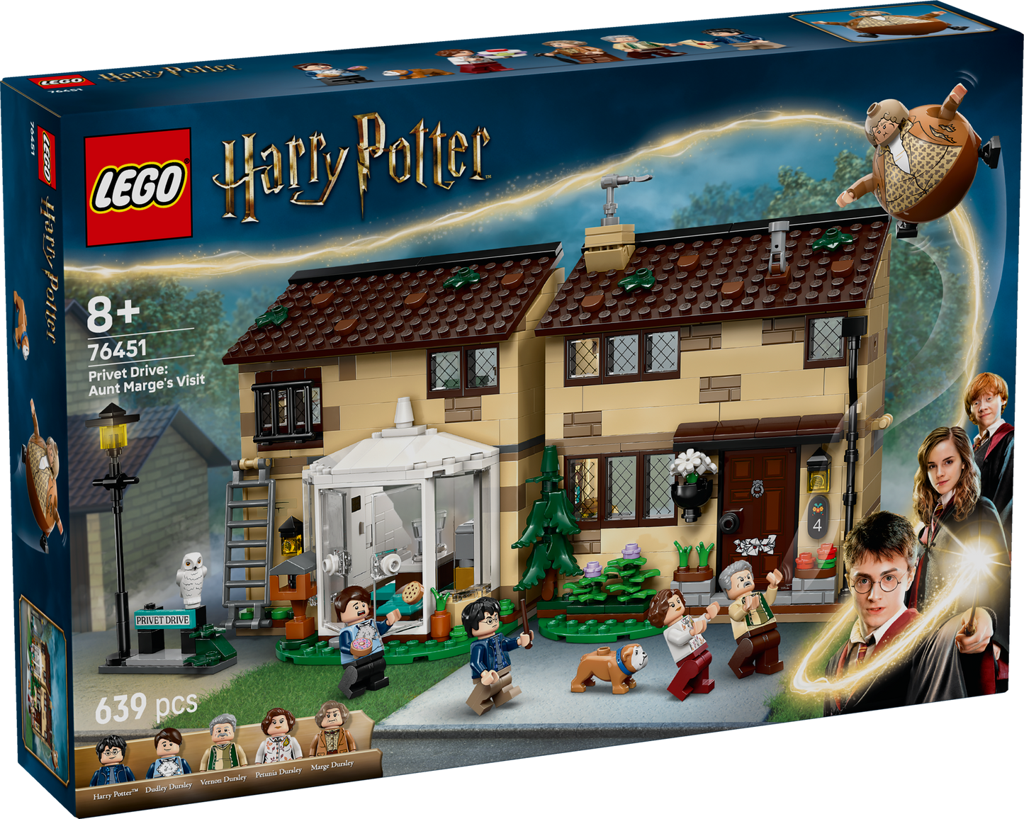 LEGO Harry Potter Privet Drive building set with Aunt Marge and Dursley family figures