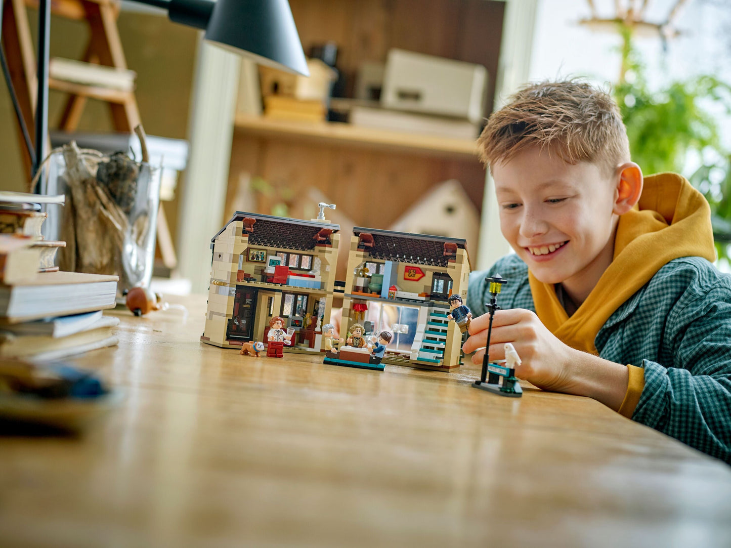 LEGO Harry Potter magical home scene with floating Aunt Marge figure