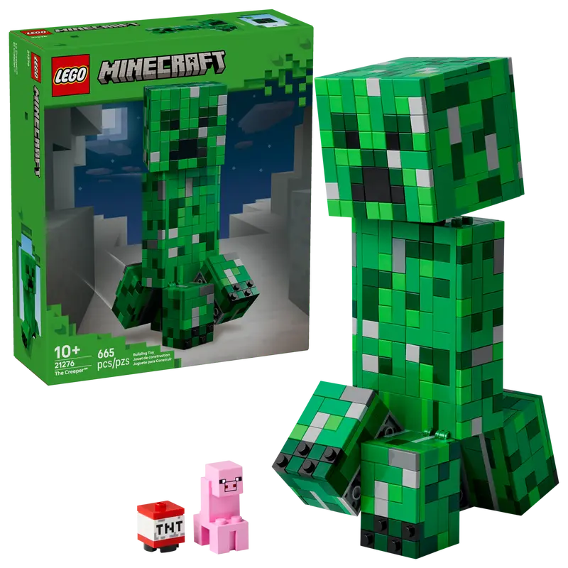 LEGO The Creeper™ – 665-Piece Minecraft-Inspired Building Toy for Kids 10+ | Creative Display & Play Set