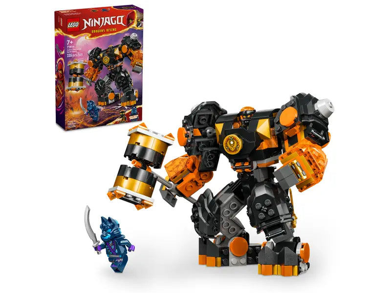 LEGO Ninjago Cole’s Elemental Earth Mech – Action-Packed Battle Building Toy for Kids Age 7+ | Movable Mech with Minifigures & Accessories