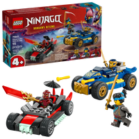 LEGO Rogue vs. Drix Race Car Duel main set with cars and minifigures