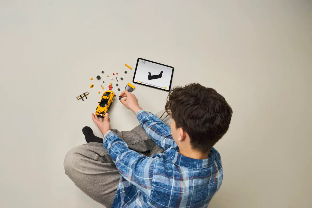 LEGO Porsche GT3 RS model car on p;layset for kids.