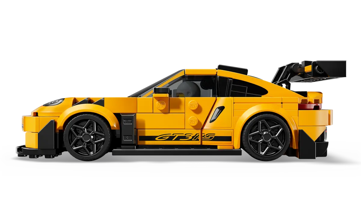Side view of LEGO Porsche 911 GT3 RS Super Car