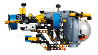 Close-up of LEGO Technic submarine cockpit and interior details