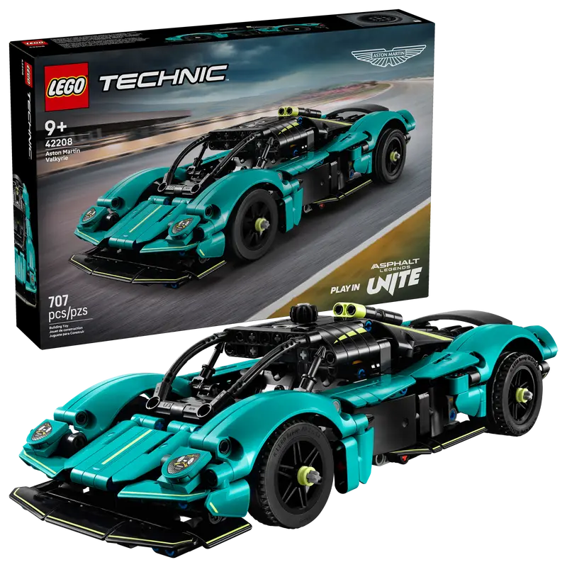 LEGO Technic Aston Martin Valkyrie – 707-Piece Supercar Building Set for Kids Ages 9+ | Advanced Racing Model Collectible Car Toy
