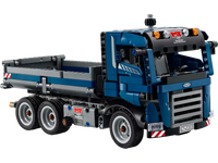 LEGO Technic dump truck tipping bed feature in action