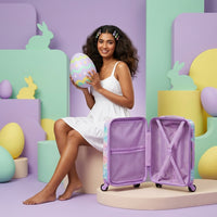 lightweight kids rolling suitcase hard shell design