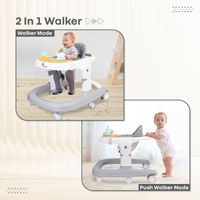 Baby walker with interactive activity tray and toys for toddlers