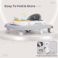 Space-saving foldable baby walker easy to store