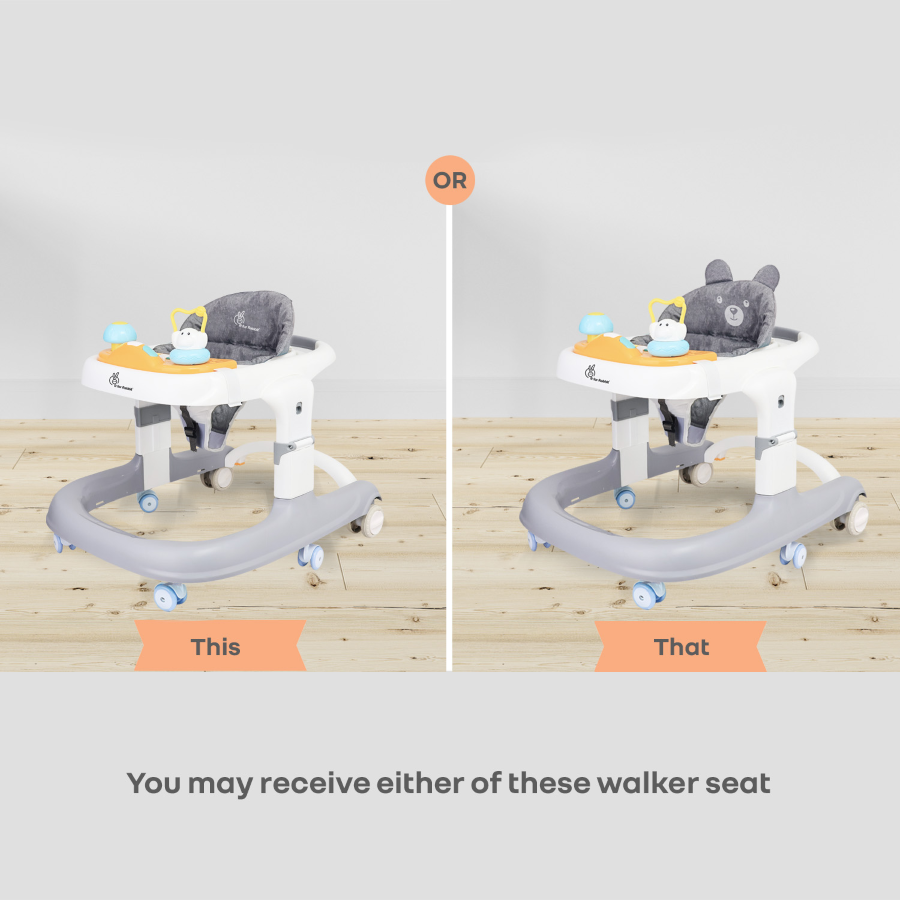 Foldable and compact baby walker for easy storage and travel