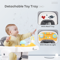 Baby walker with safety wheels and anti-fall design