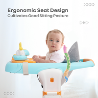 Seated baby walker mode with comfortable seat and tray