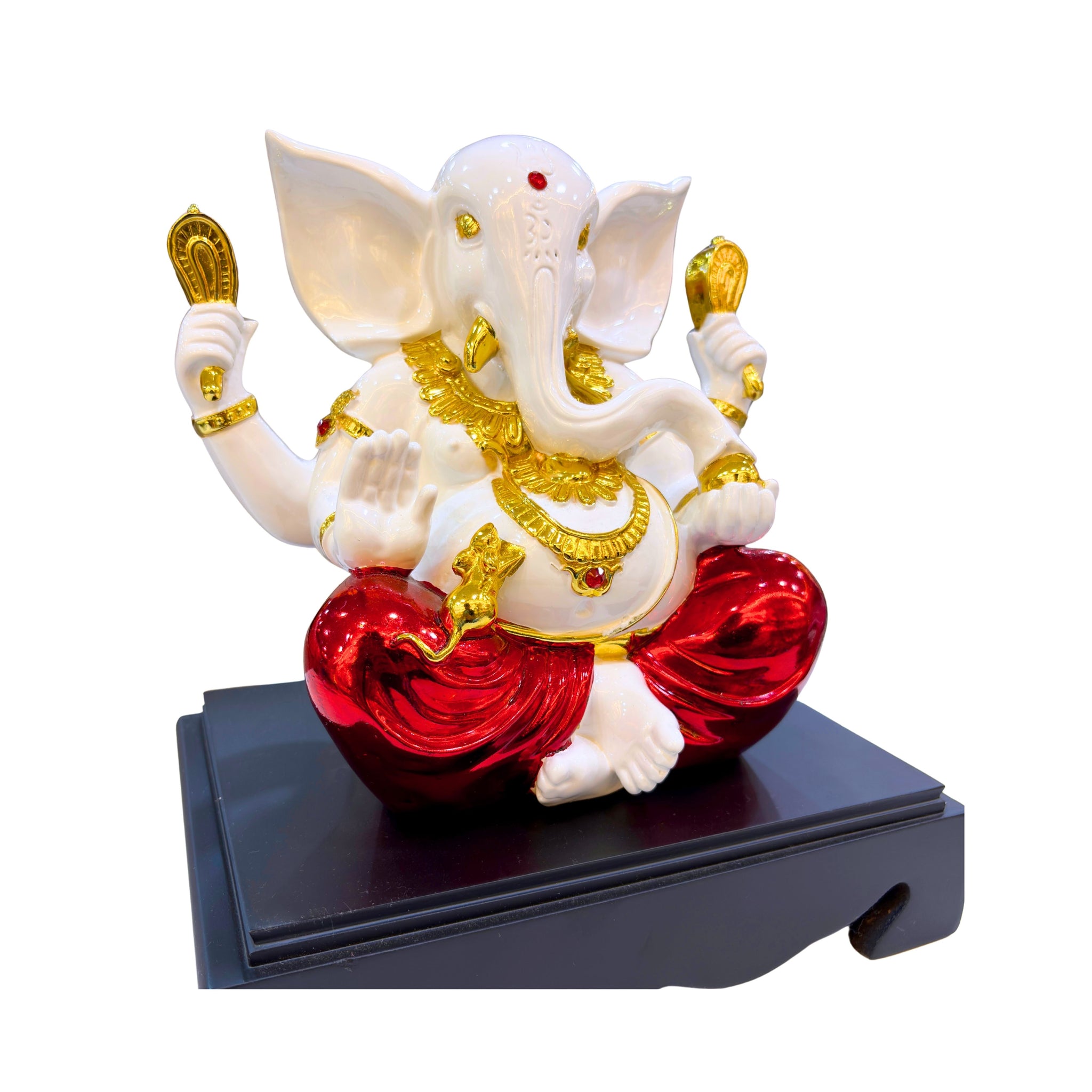 Right side view of Premium Lord Ganesha Idol – Handcrafted Resin Ganpati Statue for Home & Office