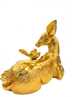 Golden Deer Showpiece for Home Décor | Elegant Gold Finish Decorative Idol