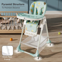Easy to clean baby high chair with removable tray and recline options.