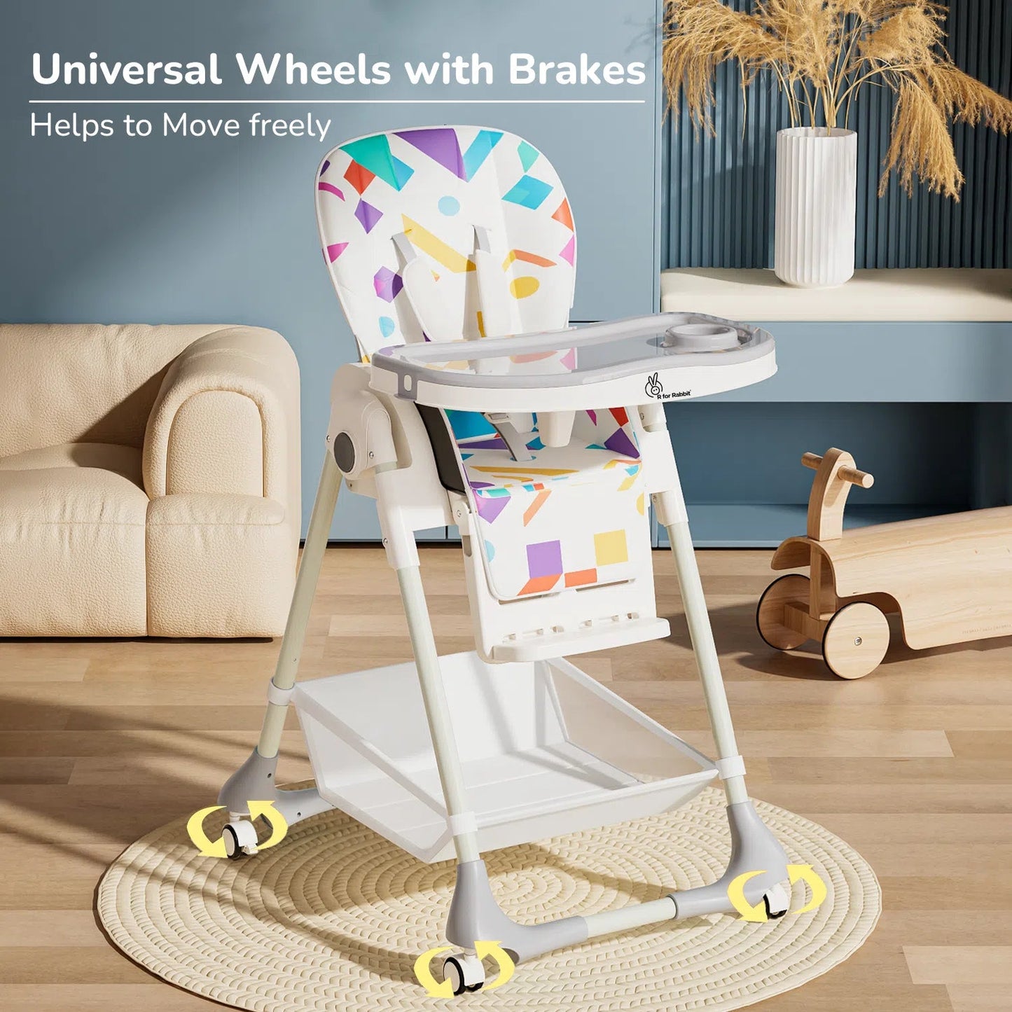 Marshmallow High Chair height adjustment demo with multi-level positions