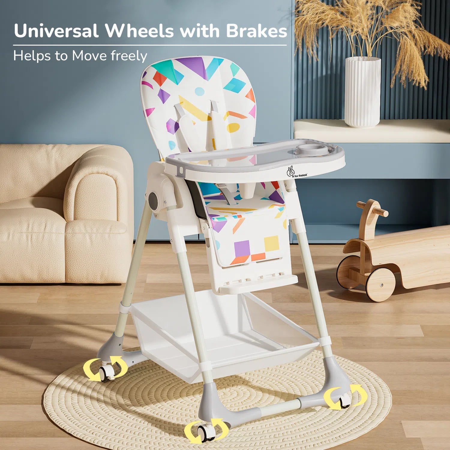 Marshmallow High Chair height adjustment demo with multi-level positions