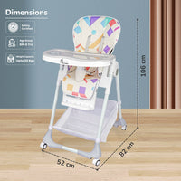 Top angle of Marshmallow High Chair showing tray and seat area