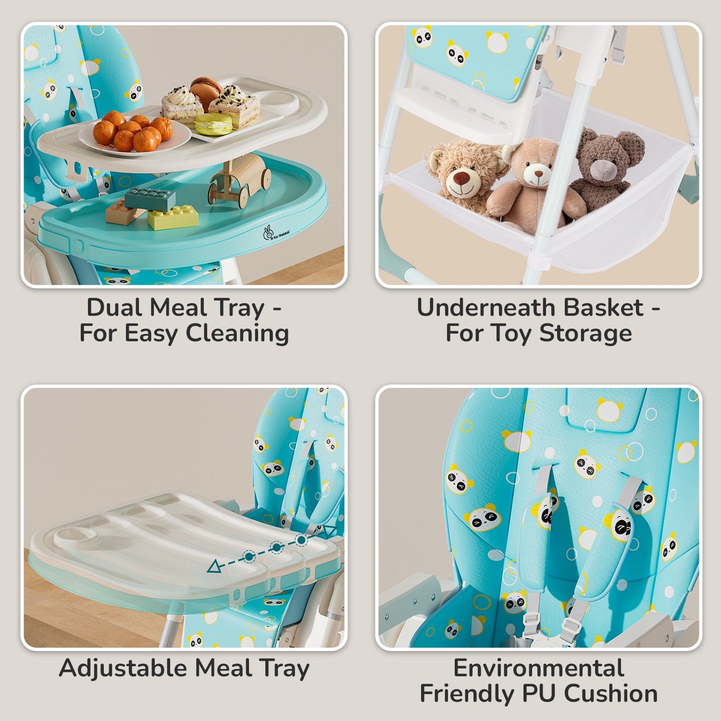 Comfortable Marshmallow High Chair for toddlers and growing babies.