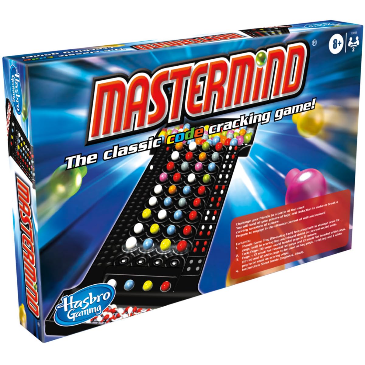Two players playing Hasbro Mastermind logic game