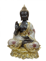 Gautam Buddha Statue for Home Decor – 15.5 Inch Handcrafted Resin Idol with Golden Detailing for Peace & Prosperity