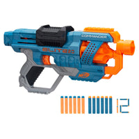 Child playing with NERF Elite 2.0 Commander RD-6 Blaster outdoors