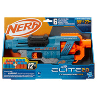 Close-up view of tactical rails on the NERF Elite 2.0 Commander RD-6