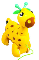 Front view of Nico the Giraffe pull along toy for toddlers 12+ months