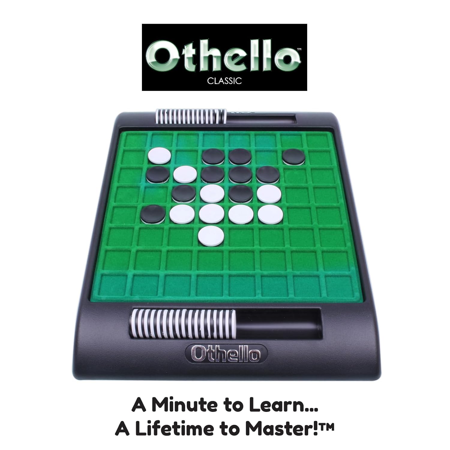 Family enjoying Othello board game at home