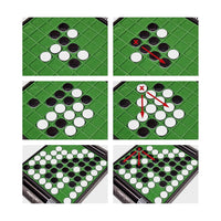 Children playing Othello strategy board game