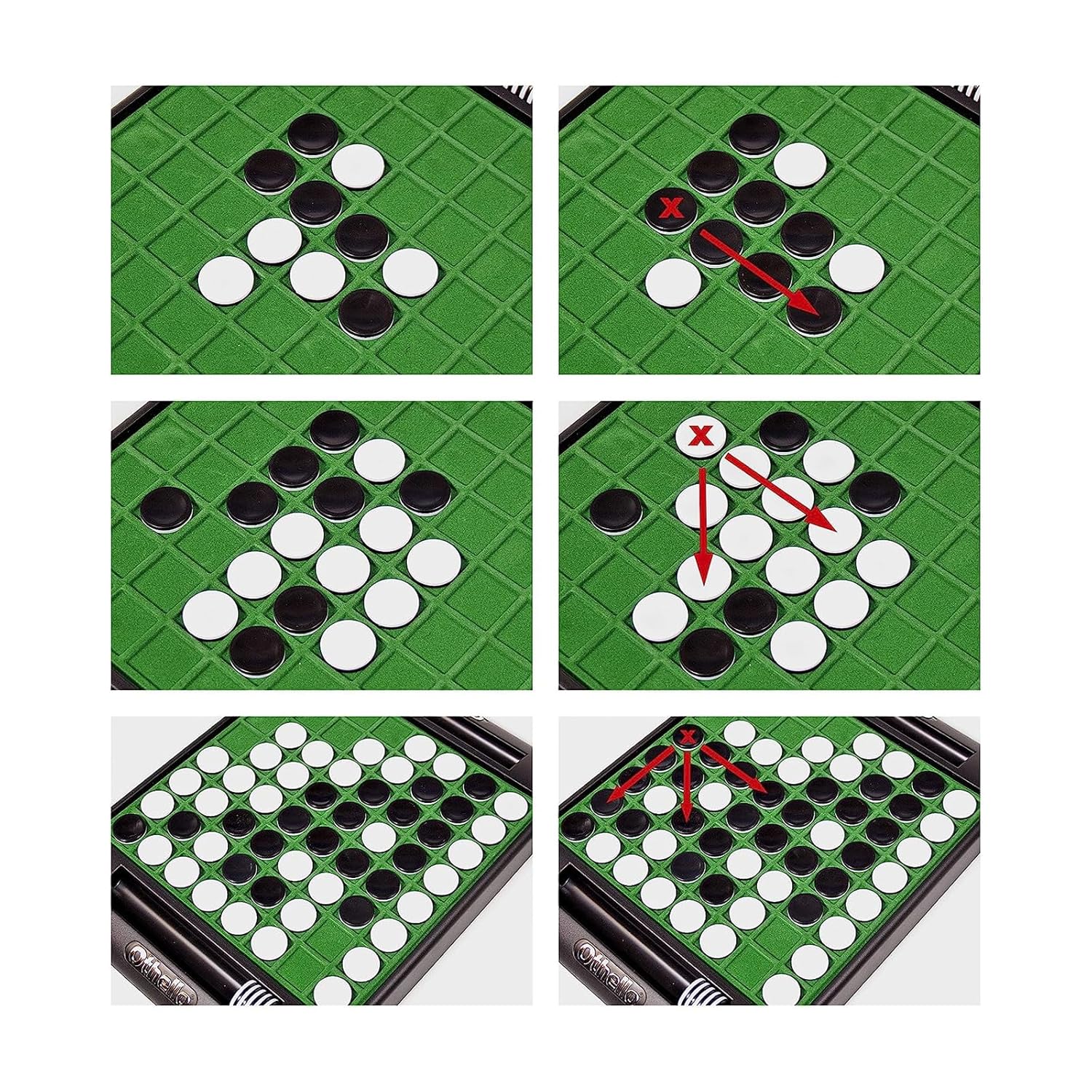 Children playing Othello strategy board game