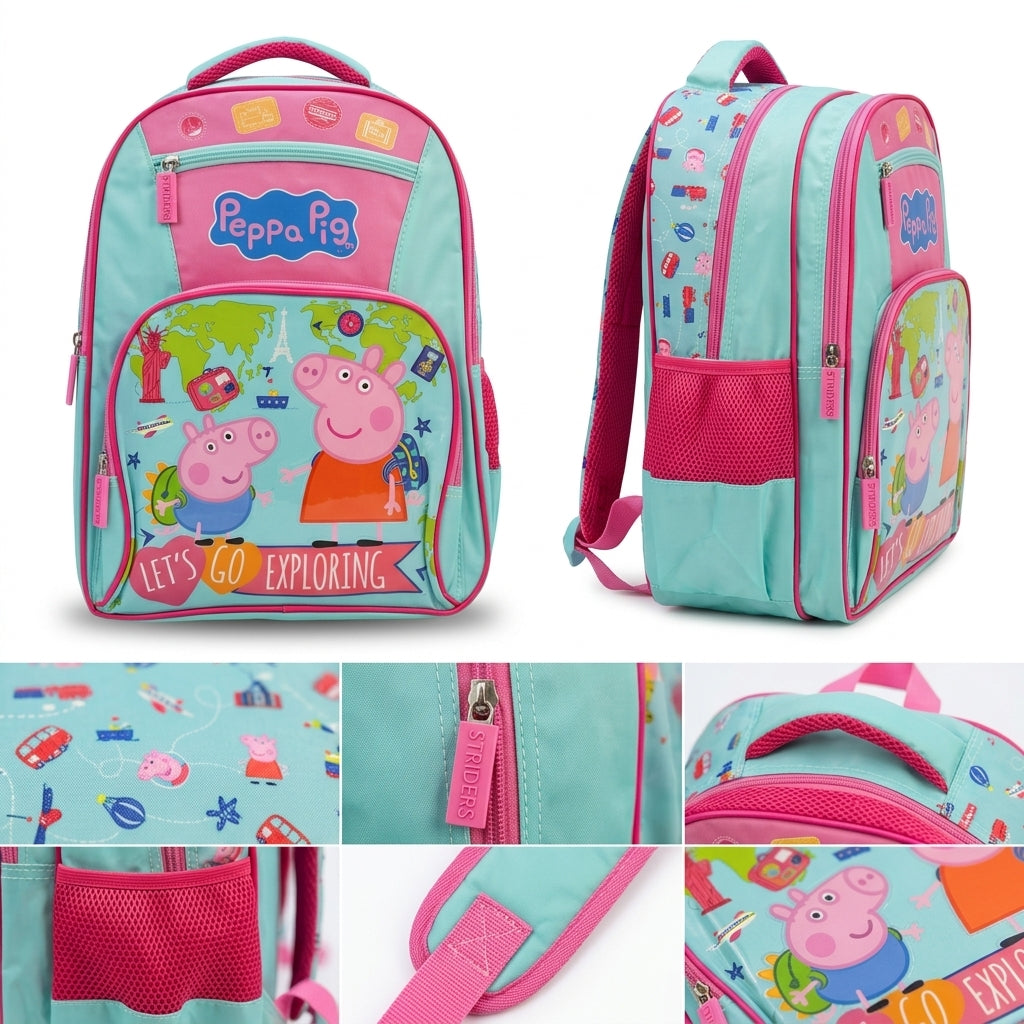 cute peppa pig school backpack for nursery kindergarten kids lightweight school bag